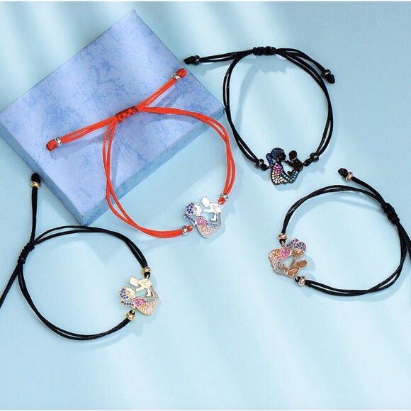 Mom & Baby Newborn New Mom Silver Red Cord Bracelet - Picture 4 of 5